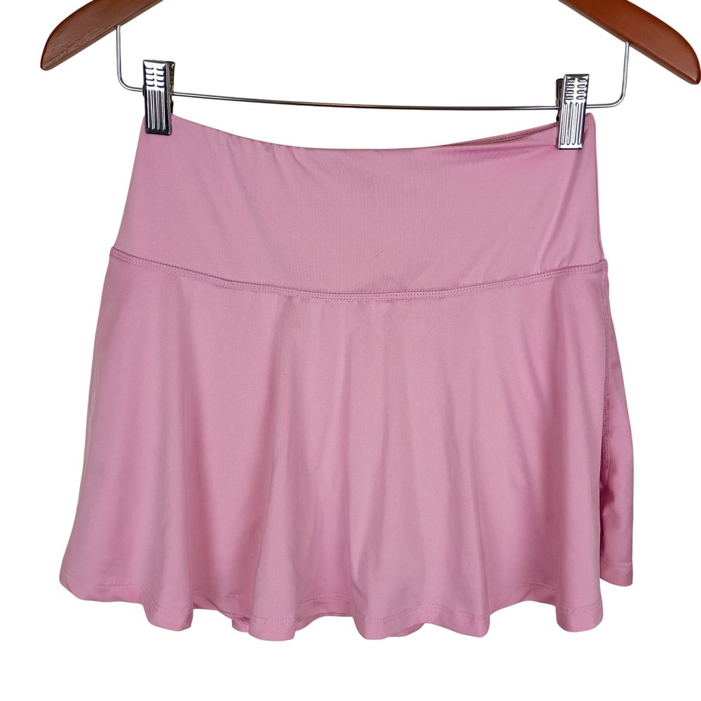 Pink Athletic Skort with Built-in Shorts and Back Zip Pocket Size Small
